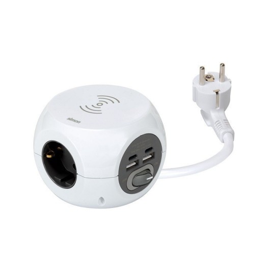 Base Multiple Electrico 4 Usb 3T-Tt Combiball Wireless Simon Bl 1