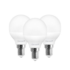 Bombilla Iluminacion Esfera Led Garza E14 6W 470Lm 3000K 3 Pz