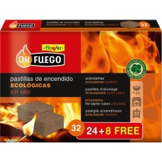 Pastilla Encendido Barbacoa Ecologica Ok Fuego 32 Pz