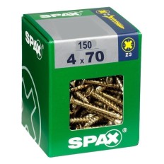 Tornillo R/Madera 04X070Mm Spax Ac.Temp Bicromat. 150 Pz C/Pla
