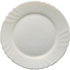 Plato Mesa Llano 23,5Cm Ebro Blanco Cristal Bormioli