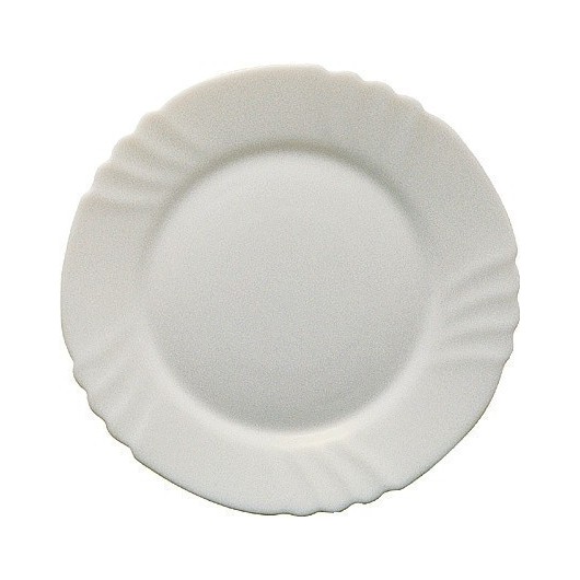 Plato Mesa Llano 23,5Cm Ebro Blanco Cristal Bormioli