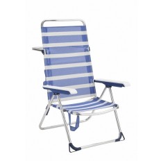 Silla Playa Cama Alta Alco Alum/Fibrel Az/Bl 6705Alf-1556