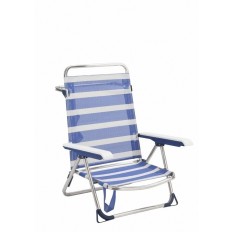 Silla Playa Cama Baja Alco Alum/Fibrel Az/Bl 6075Alf-1556