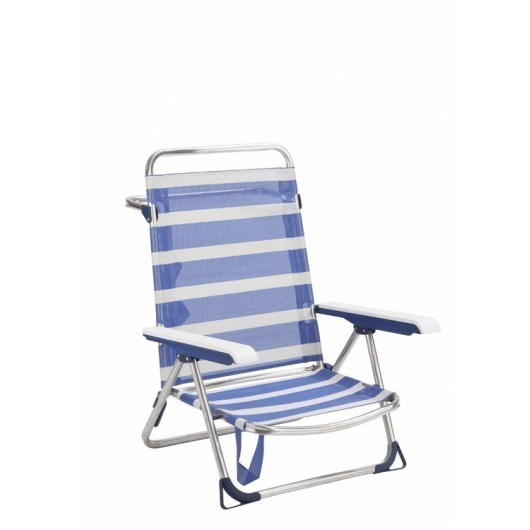 Silla Playa Cama Baja Alco Alum/Fibrel Az/Bl 6075Alf-1556