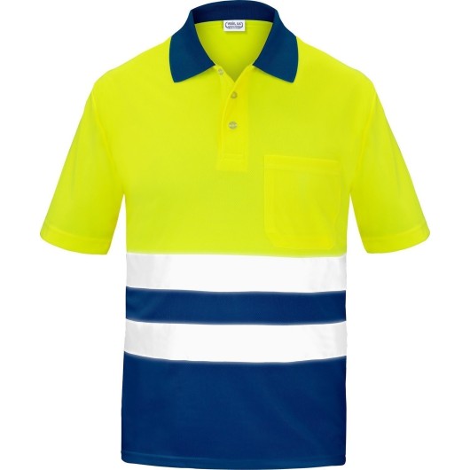 Polo Trabajo 4Xl Al.Vis. Polie M/Corta Af-Am Coolmax L3000 V