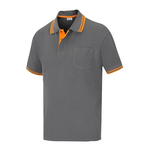 Polo Trabajo Xl 1 Bolsillo 65% Poli 35% Alg M/Corta Gr/Nar E