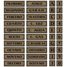 Placa Sealizacion Adh 090X090Mm Puerta B Alu Oro Superl.