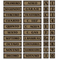 Placa Sealizacion Adh 090X090Mm Puerta B Alu Oro Superl.