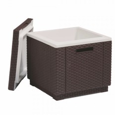 Asiento Y Mesa Nevera Rigida Curver Res Marron Ice Cube 2094