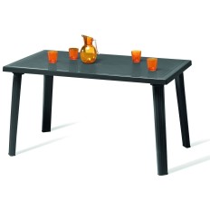 Mesa Resina Domingo Antracita 130 X 75 Cm