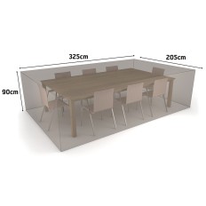 Funda Mesa Rectangular + 8 Sillas Vison 325 X 205 X H 90