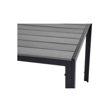 Mesa Aluminio Polywood Negra/Gris 150 X 90 Cm