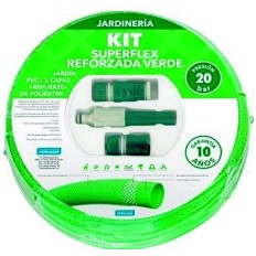 Manguera Super Flex Reforzada  15 Mm Con Accesorios 25 M