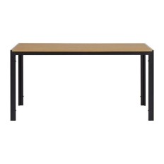 Mesa Aluminio Polywood Negra/Madera 150 X 90 Cm