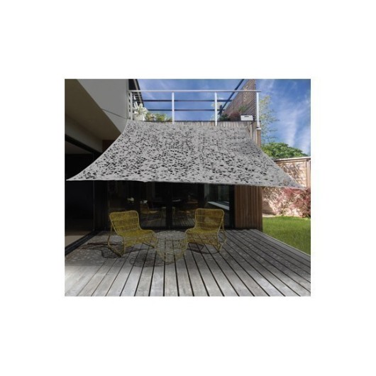 Toldo Vela Sombreo Rectangular Camuflaje Gris 2X3 M