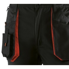 Pantalon Multibolsillos 265 Gr Top Range Gris / Naranja Tall