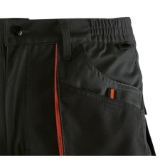 Pantalon Multibolsillos 265 Gr Top Range Gris / Naranja Tall