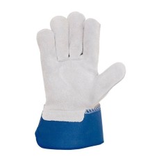 Guante Americano Piel Serraje Vacuno Y Lona Tuff Talla 9