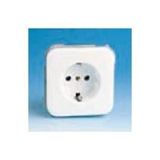 Base Enchufe Electricidad Schuko Toma tierra Blanco Nieve Serie 31 31432-60 Simon