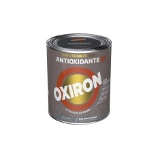 Esmalte Antioxidante Oxiron Liso Efecto Forja 4 L Gris Acero