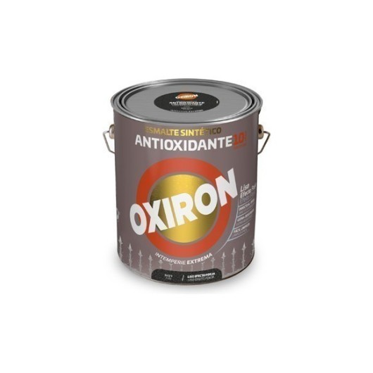 Esmalte Antioxidante Oxiron Liso Efecto Forja 4 L Negro