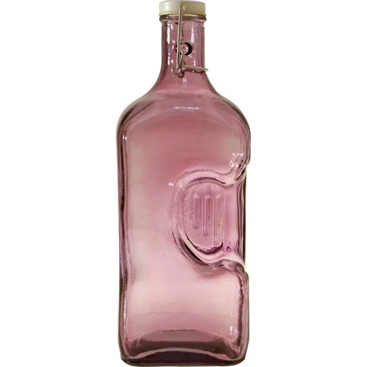 Botella Vidrio 2 L Colores Surtidos Rosa Y Azul