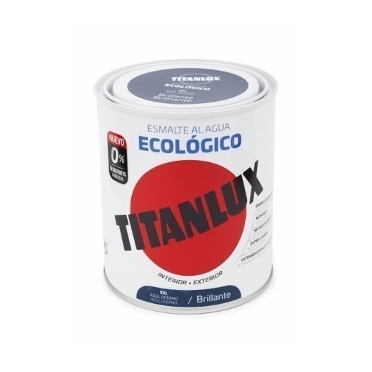 Esmalte Acril Bri. 750 Ml Az/Oc Al Agua Ecologico Titanlux