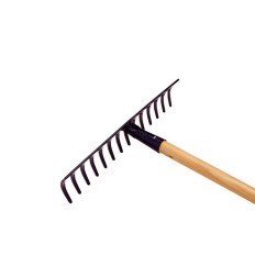 Rastrillo Jardin 12 Puas 32 Cm Con Mango De 150 Cm