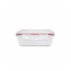 Hermetico Alimen. Rect 1200Ml Vidrio Iris 1 Pz