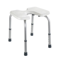 Taburete Bao Hasta 120Kg Wenko Alu/Plast Bl Secura Higienic