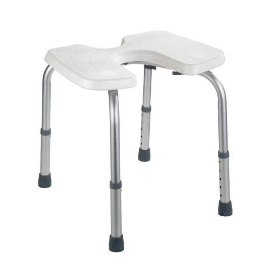 Taburete Bao Hasta 120Kg Wenko Alu/Plast Bl Secura Higienic