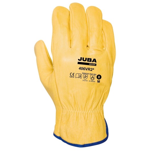 Guante Piel Flor Vacuno Driver Amarillo 2A Talla 8