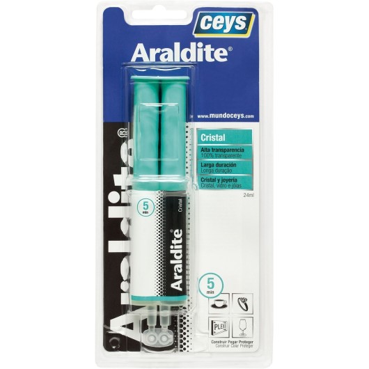 Adhesivo Araldite Jeringa 24 Ml Transparente