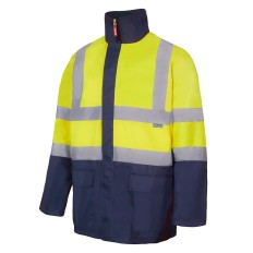 Parka Alta Visibilidad 4 En 1 Marino / Amarillo Talla 3Xl