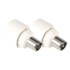 2 Conectores Macho-Hembra Recto Blanco 4316