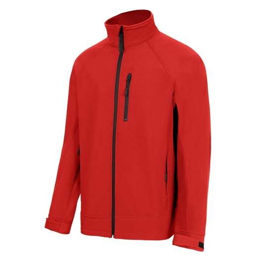 Cazadora Softshell Con Forro Polar Rojo Talla L