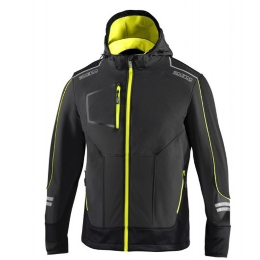 Chaqueta Tech Softshell Gris /Amarillo Fluor Talla Xxl