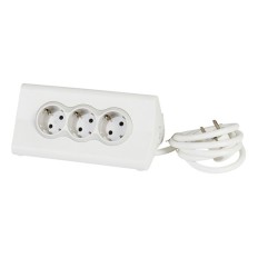 Base Multiple Con Soporte Tablet 1,5M 3 Tomas + Usb A Blanco