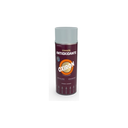 Esmalte Antioxidante Spray Oxiron Liso Brillante 400 Ml Gris