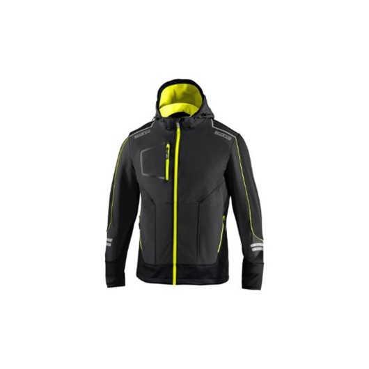 Chaqueta Tech Softshell Gris /Amarillo Fluor Talla S