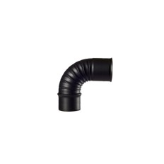 Codo Vitrificado Negro Chimenea 90
