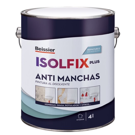 Pintura Antimanchas Isolfix Plus 4 L Blanco