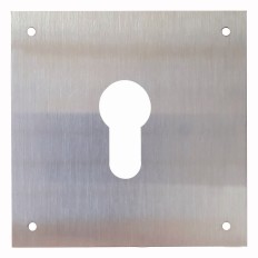 Placa Cerradura 80X80Mm Bocallave Pera M-51/8080P, Inox Sati