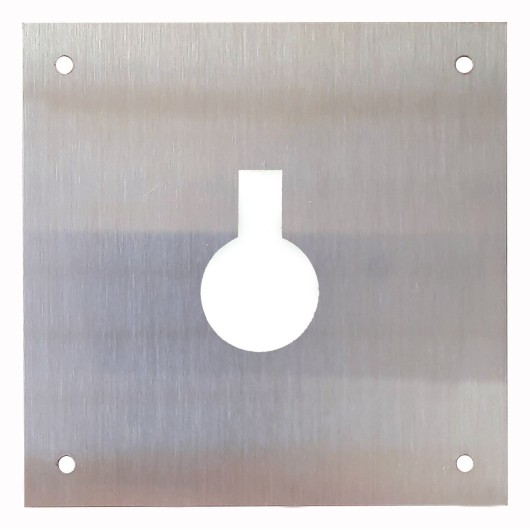 Placa Cerradura 80X80Mm Bocallave Fac M-51/8080F, Inox Satin