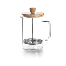 Cafetera Embolo Cristal Madera 80 Cl