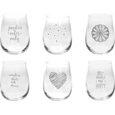 Vasos Decorados Surtidos Set 6 Uds Plata