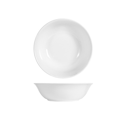 Ensaladera Porcelana Grabado Blanco 23 Cm