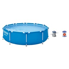 Piscina Desmontable Redonda 4.678 L Depuradora Cartucho Tipo