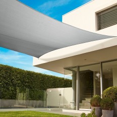 Toldo Vela Sombreo Rectangular Grade Sail 340 Gr 5X3 M Gris